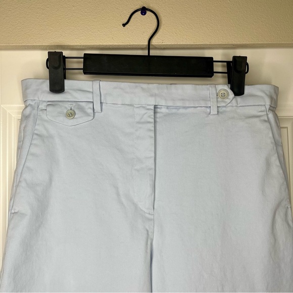 Theory Nadeema Relaxed Chino Pants Women’s Size 6 Hydrangea Light Blue Wide Leg - Picture 4 of 6